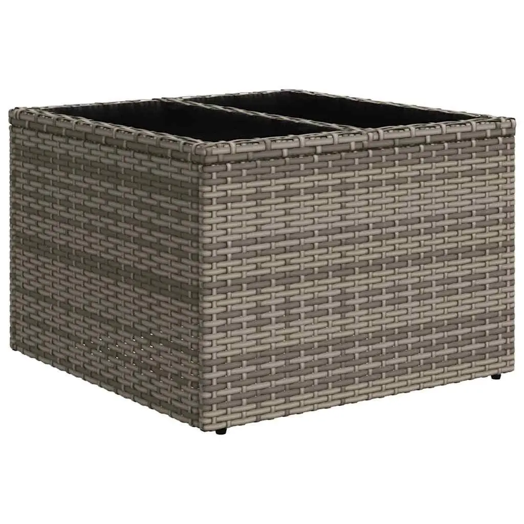 Grey Modular Outdoor Sofa Set 11 Pieces in Poly Rattan