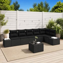 Modular 7-Piece Outdoor Garden Sofa Set with Cushions