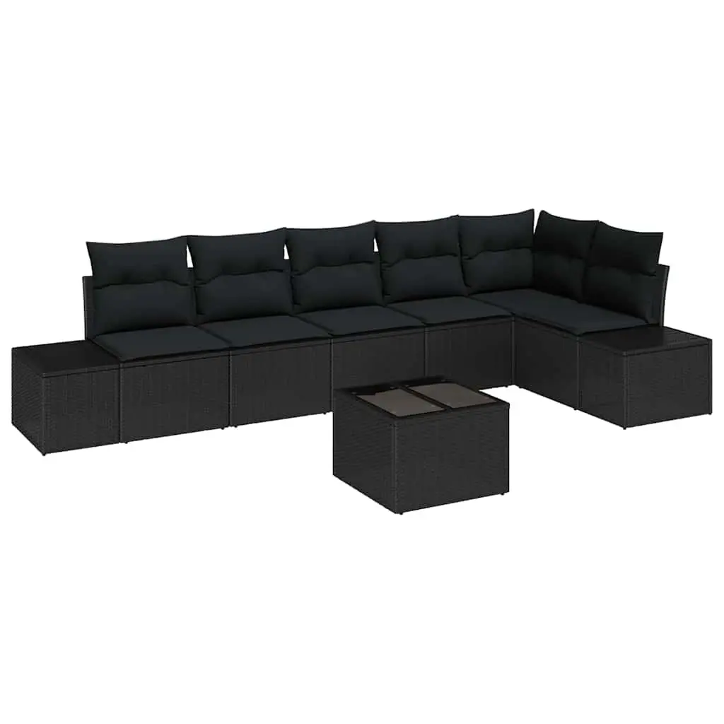 Modular 7-Piece Outdoor Garden Sofa Set with Cushions