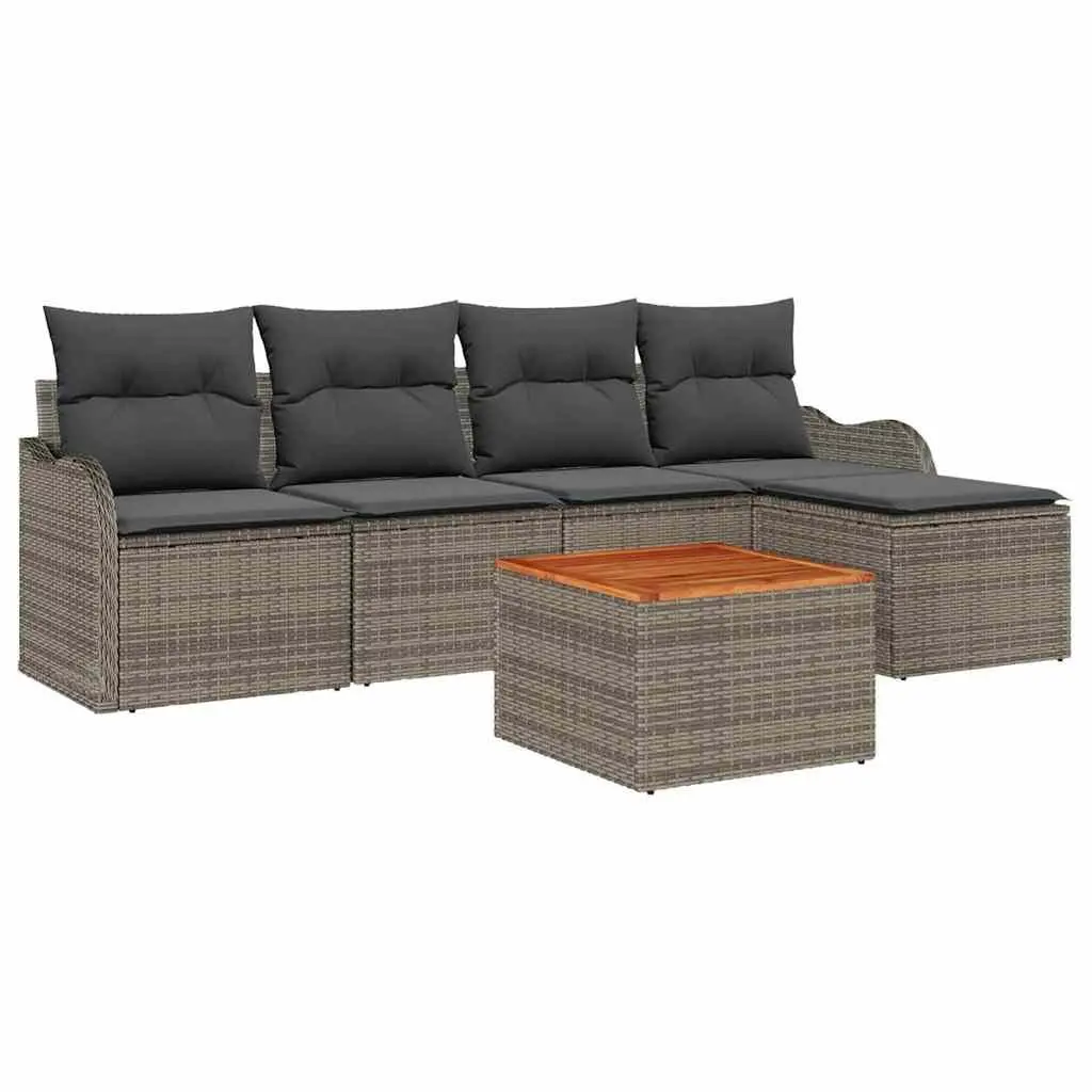 Grey Modular Outdoor Sofa Set for Garden Spaces
