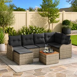 Premium 7 Piece Modular Garden Sofa Set for Outdoor Living