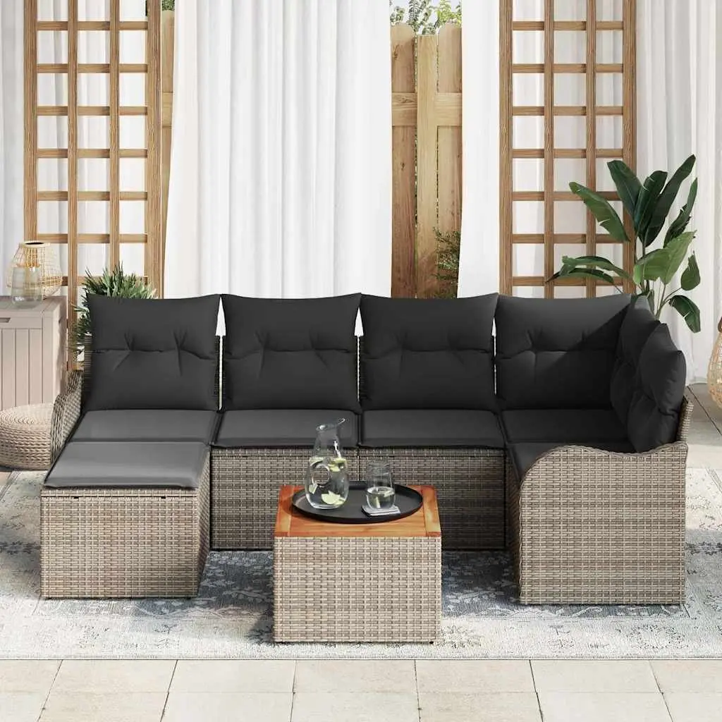 7 Piece Modular Garden Sofa Set for Outdoor Living