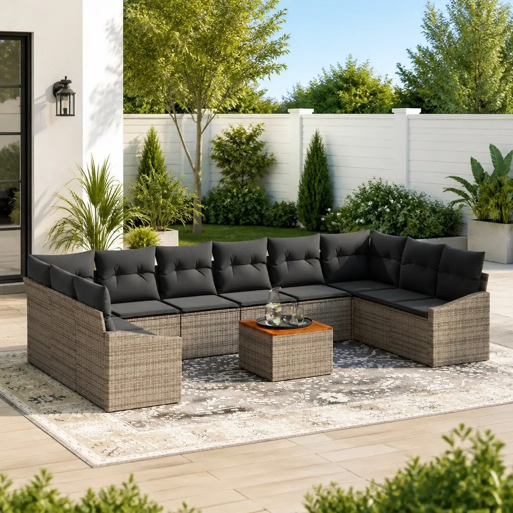 Modular Garden Sofa Set with 11 Pieces
