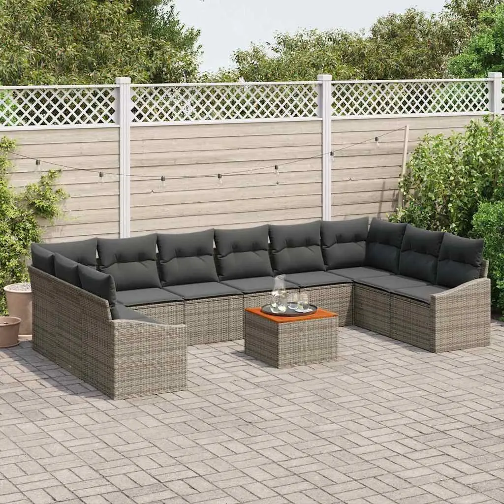 Modular Garden Sofa Set with 11 Pieces