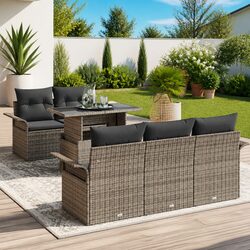 Stylish Modular 6 Piece Outdoor Garden Sofa Set