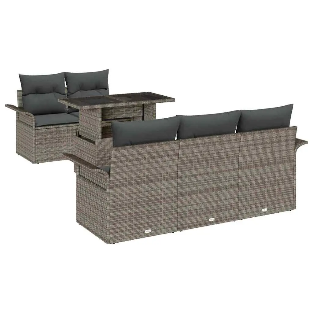 Modular 6 Piece Outdoor Garden Sofa Set