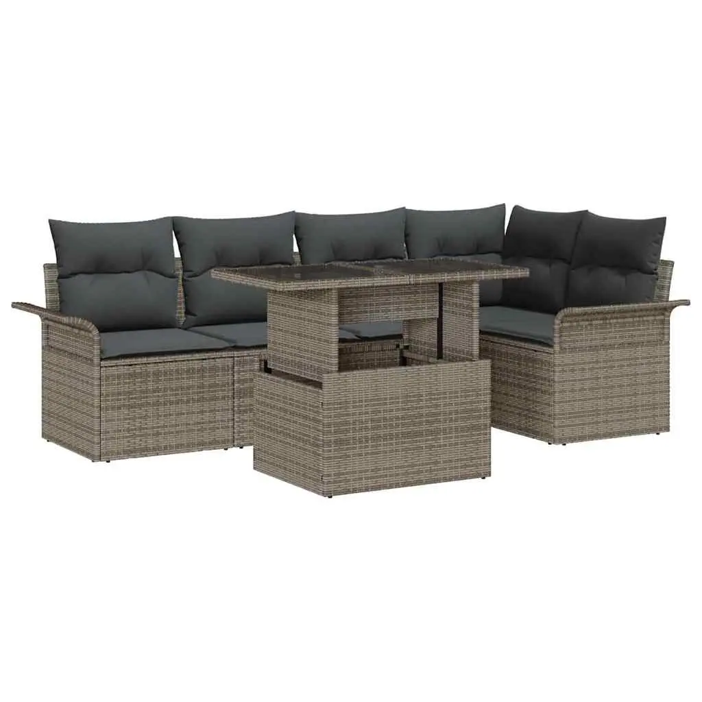 Modular Garden Sofa Set 6 Piece Outdoor Furniture