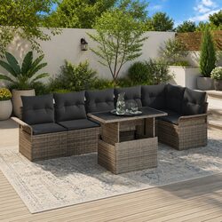 7-Piece Modular Garden Sofa Set for Outdoor Spaces