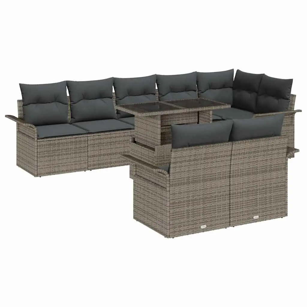 9-Piece Outdoor Garden Sofa Set with Cushions