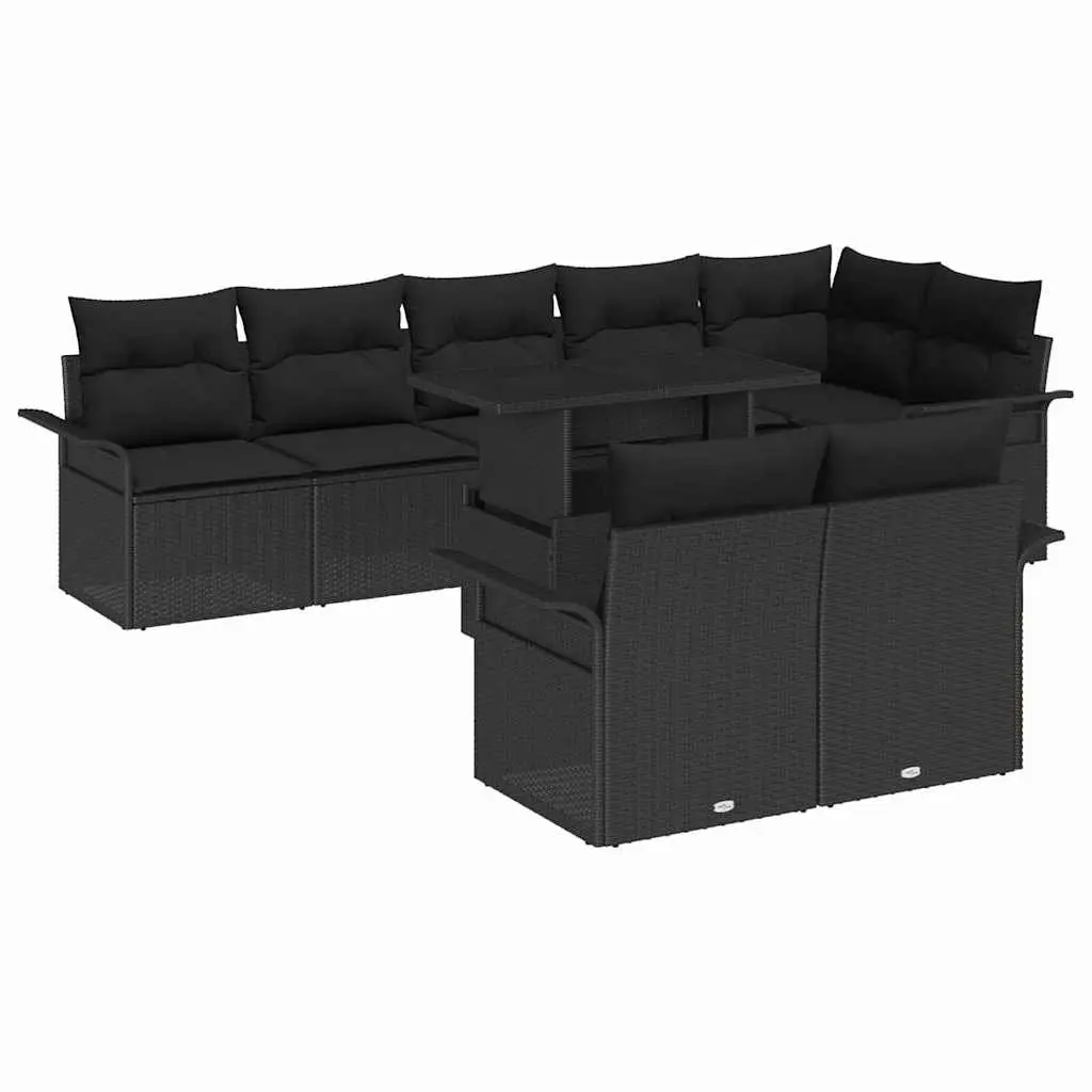 9 Piece Modular Outdoor Sofa Set with Cushions