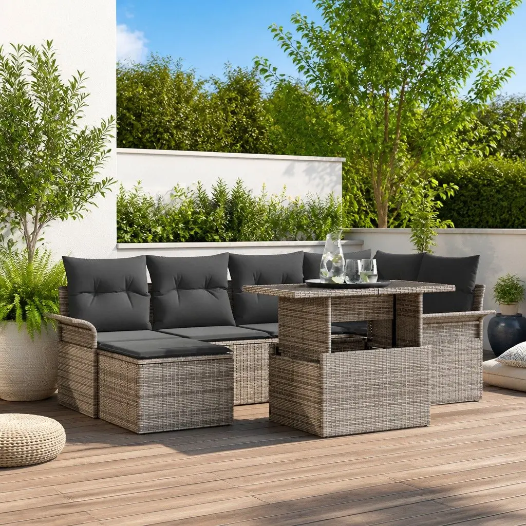 7-Seater Garden Sofa Set with Cushions