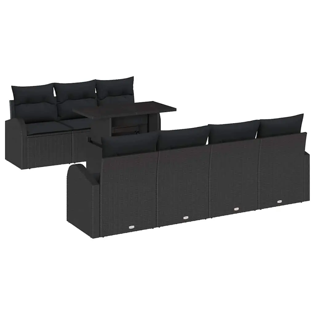 8 Piece Rattan Garden Sofa Set with Cushions