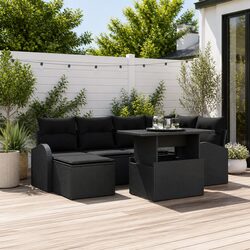 Premium 7-Piece Modular Outdoor Sofa Set in Black