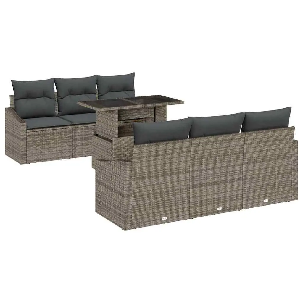 7-Piece Modular Garden Sofa Set with Storage
