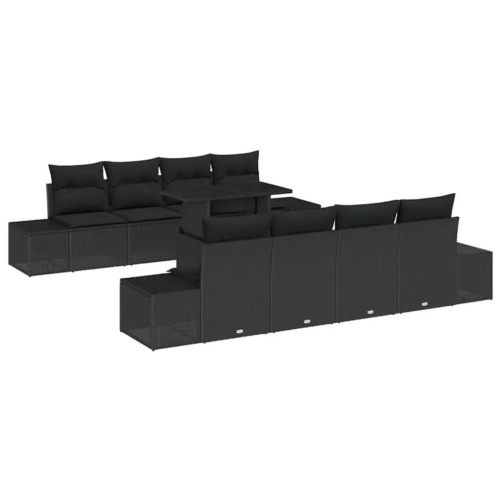 9-Piece Modular Garden Sofa Set with Adjustable Table