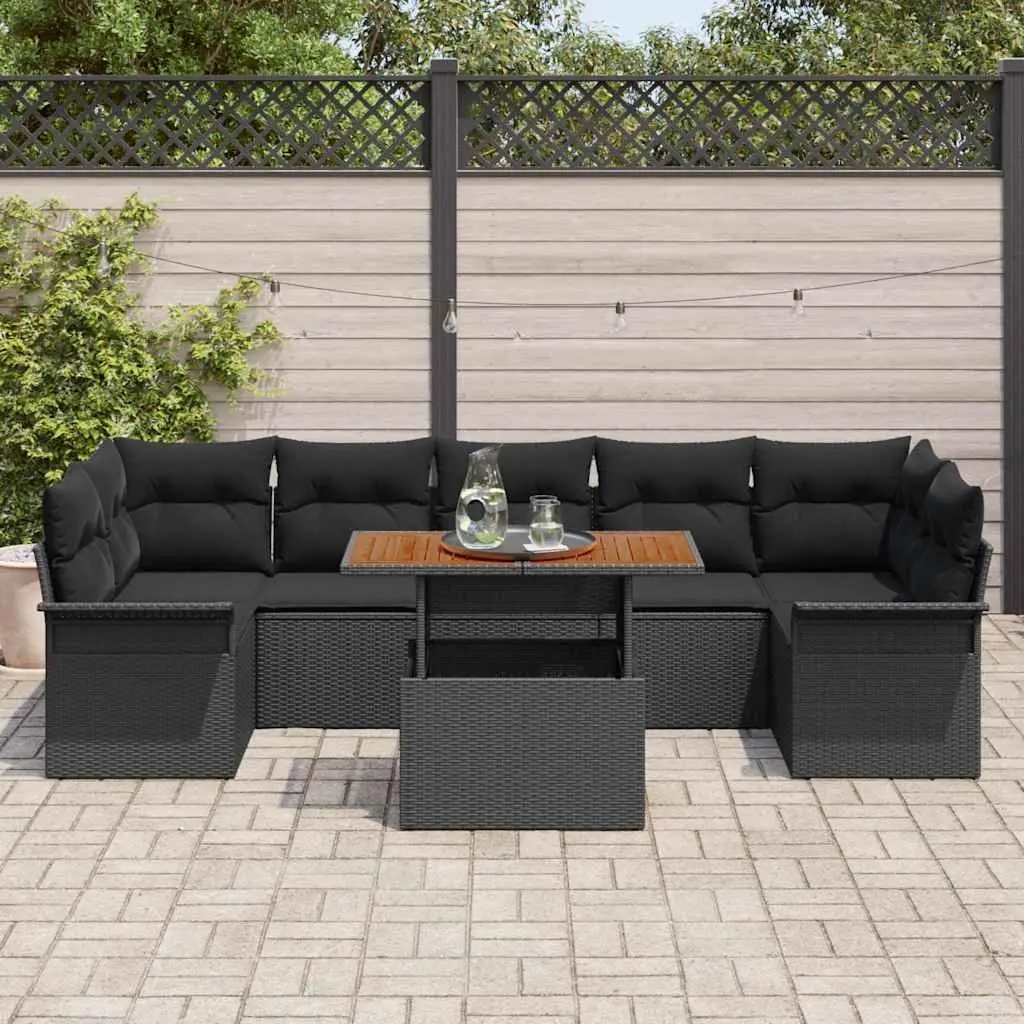 8-Piece Garden Sofa Set with Cushions