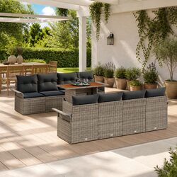 Premium 7-Piece Grey Modular Outdoor Sofa Set
