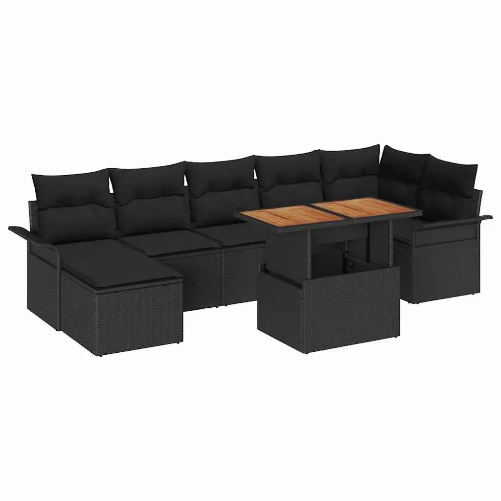 8-Piece Modular Garden Sofa Set with Cushions