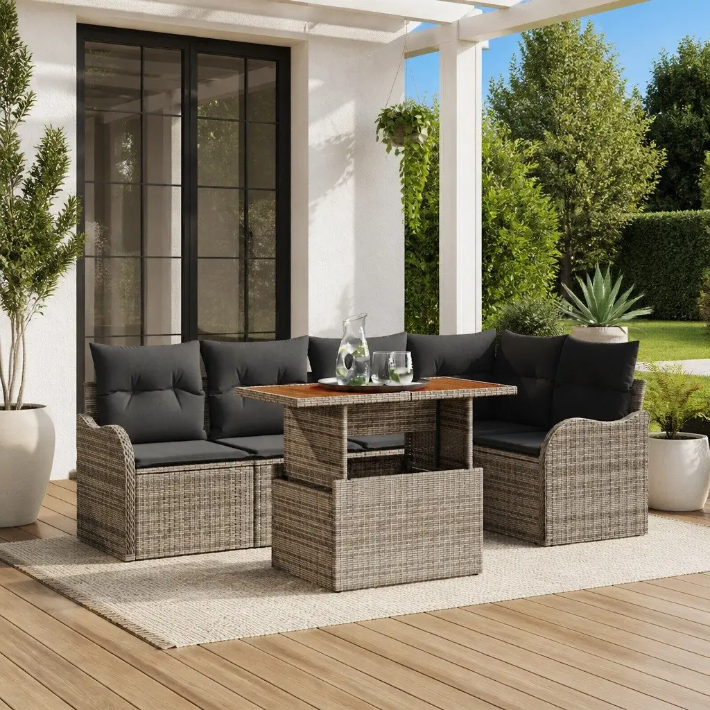 Modular Grey Poly Rattan Sofa Set