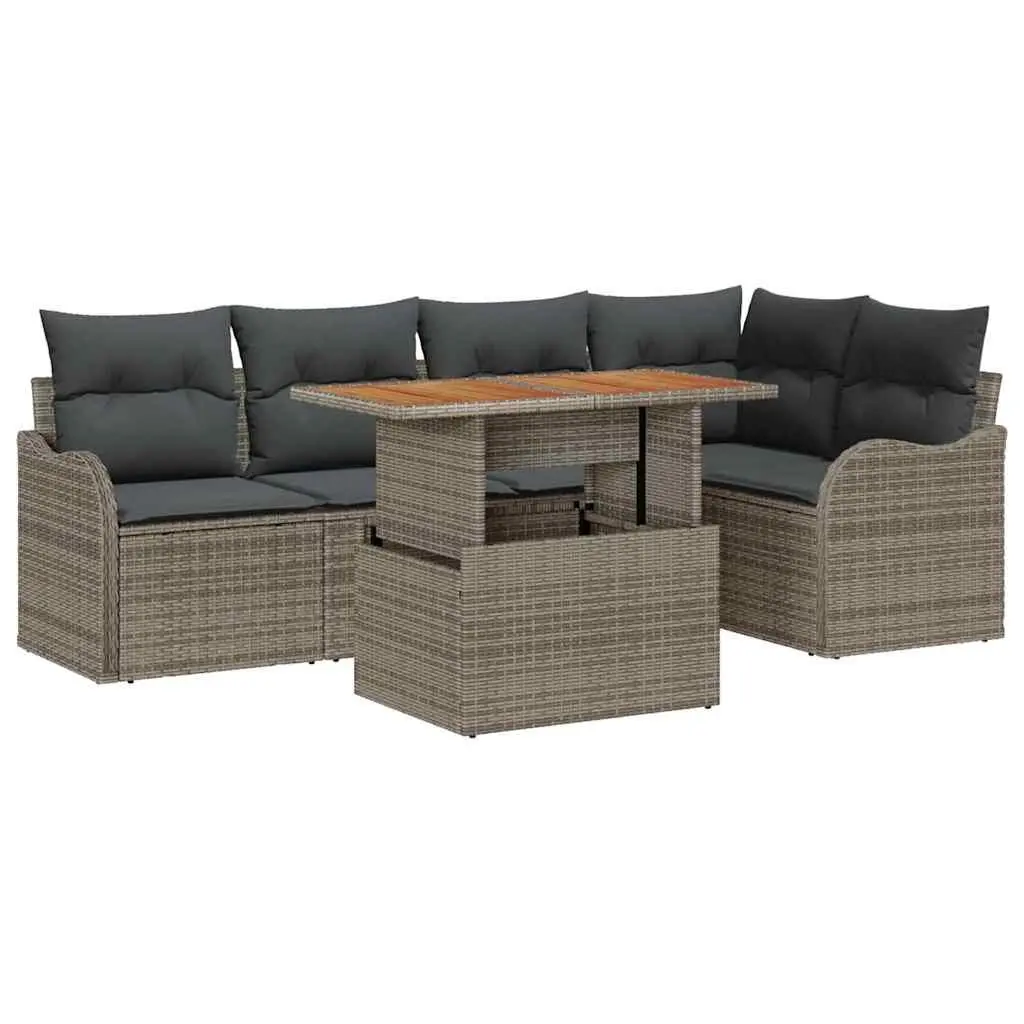 Modular Grey Poly Rattan Sofa Set