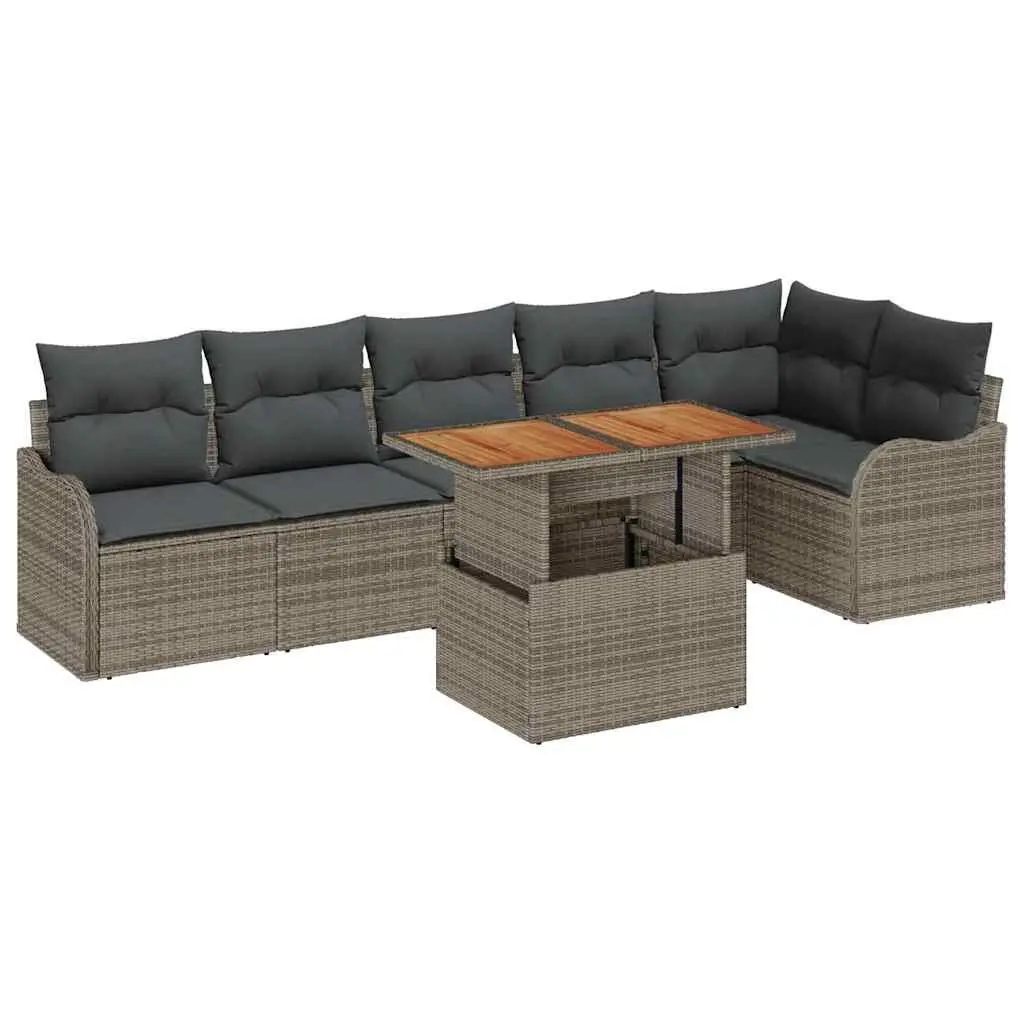 7 Piece Outdoor Garden Sofa Set in Grey