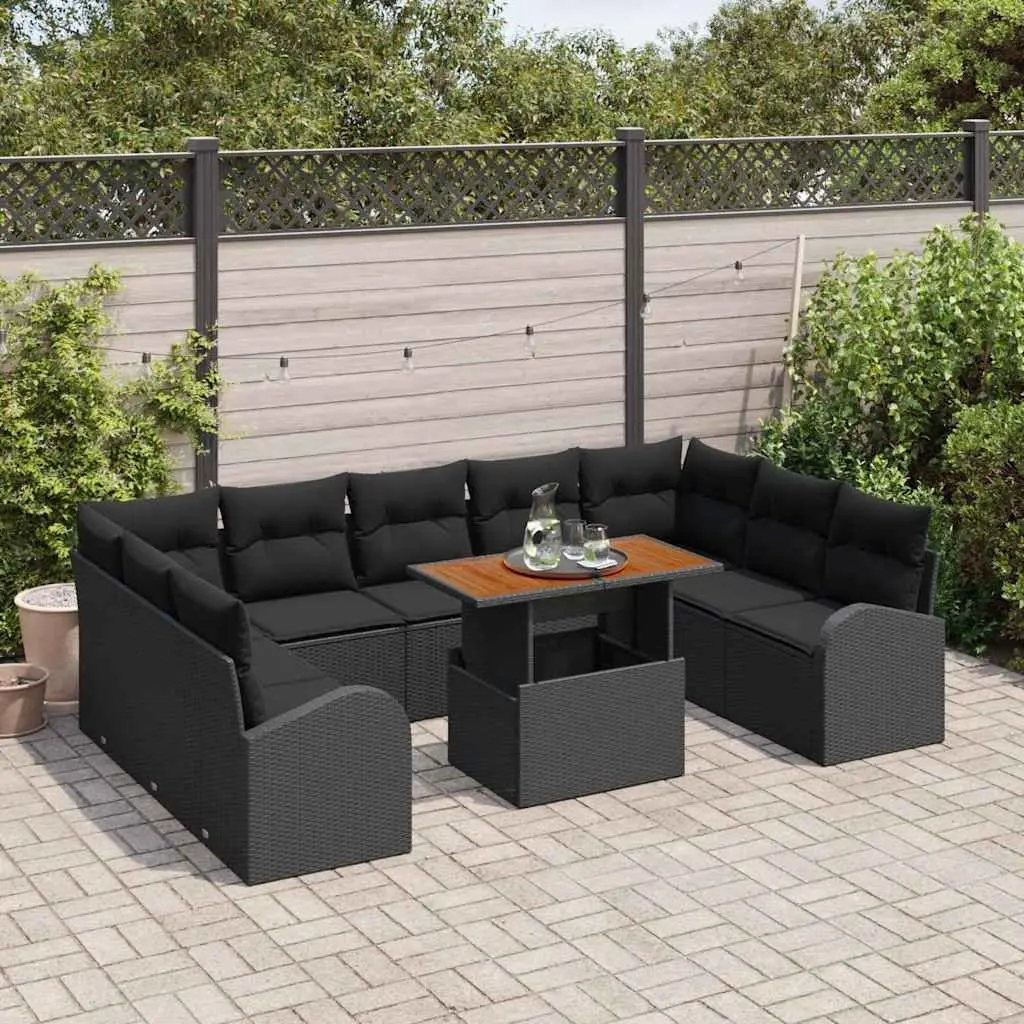 10-Piece Outdoor Garden Sofa Set with Cushions