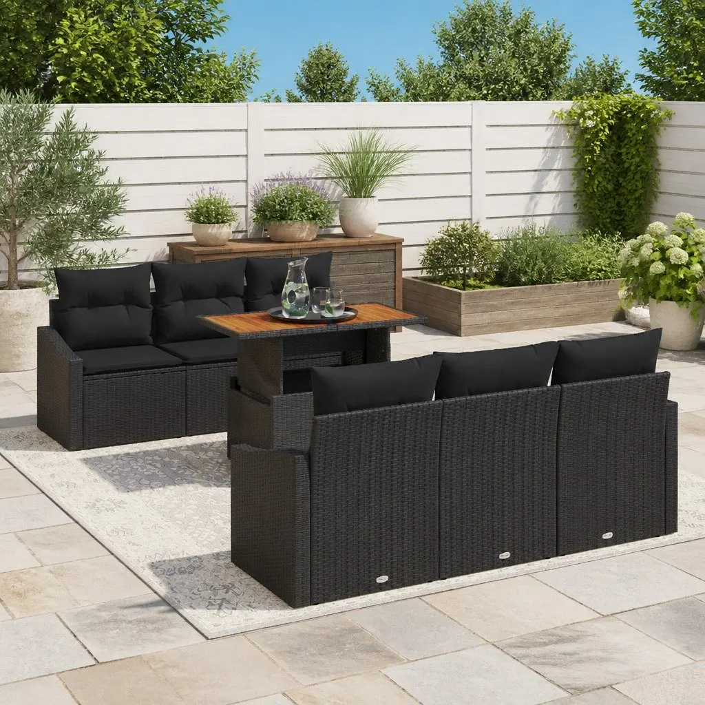 7-Piece Modular Garden Sofa Set with Storage