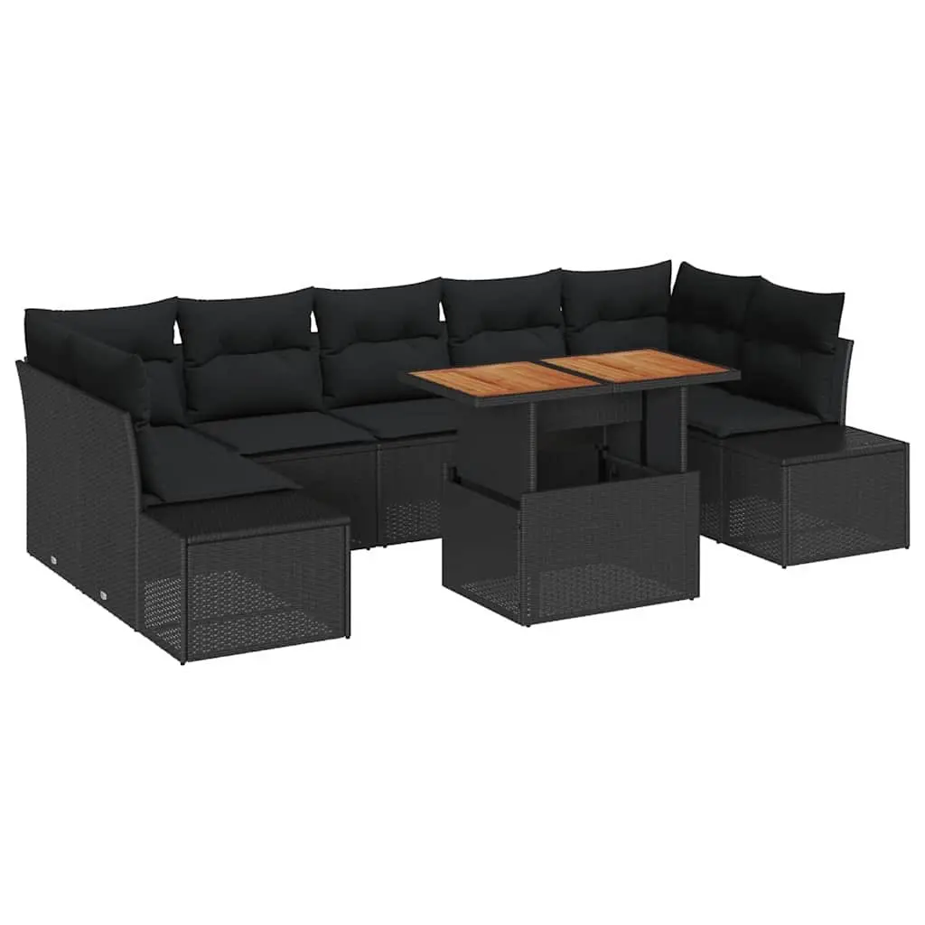 8-Piece Modular Rattan Corner Dining Sofa Set