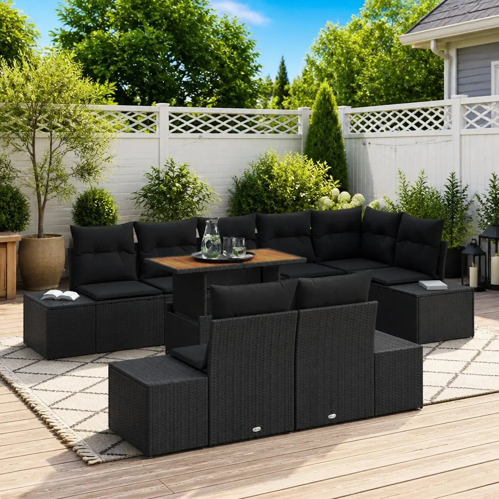 9-Piece Modular Outdoor Garden Sofa Set