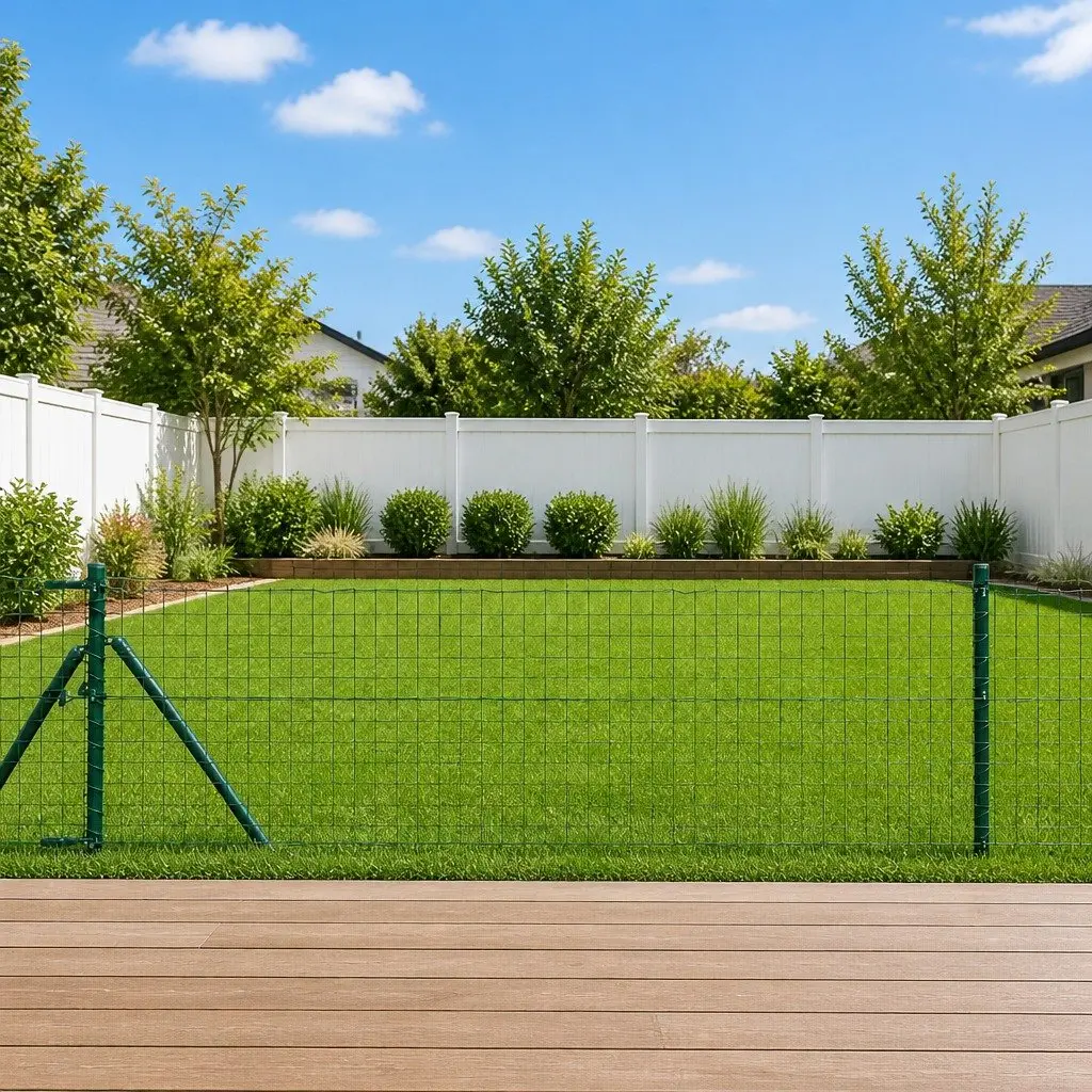 26pcs Green Powder-Coated Steel Garden Fence Posts