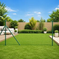 Fence Post 26pcs Green Steel Embedded Garden Terrace Outdoor Barrier Support