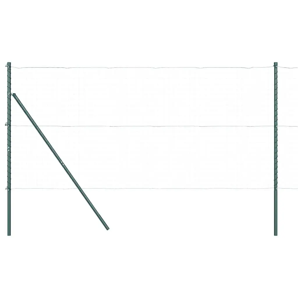 Fence Post Powder-coated Galvanized Steel 26pcs Green Cylindrical Embedded Garden Terrace Outdoor Barrier Support