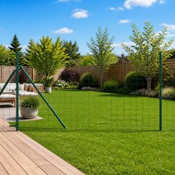Premium Green Mesh PVC-Coated Steel Outdoor Fence Panel