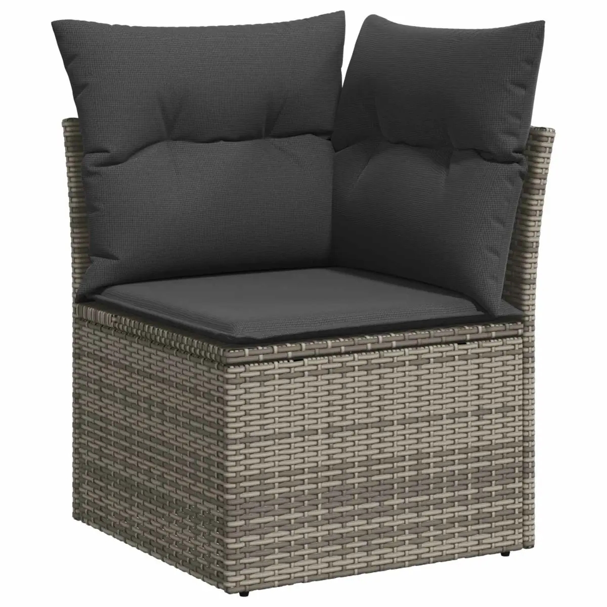 7-Piece Grey Modular Garden Sofa Set for Outdoor Use