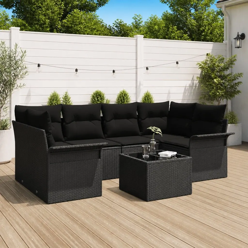 7 Piece Modular Garden Sofa Set for Outdoor Relaxation