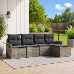 Stylish 5 Piece Modular Garden Sofa Set in Grey