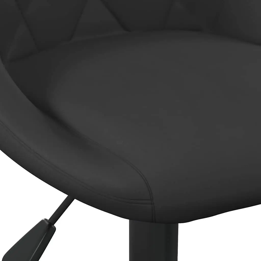 Bar Stool Velvet Black Height Adjustable Swivel Counter Chair