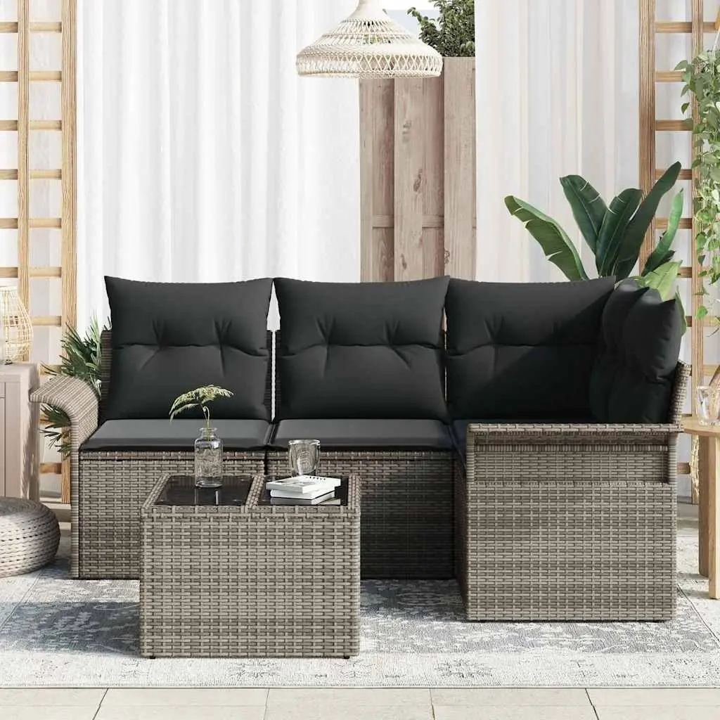 5-Piece Modular Garden Sofa Set in Grey