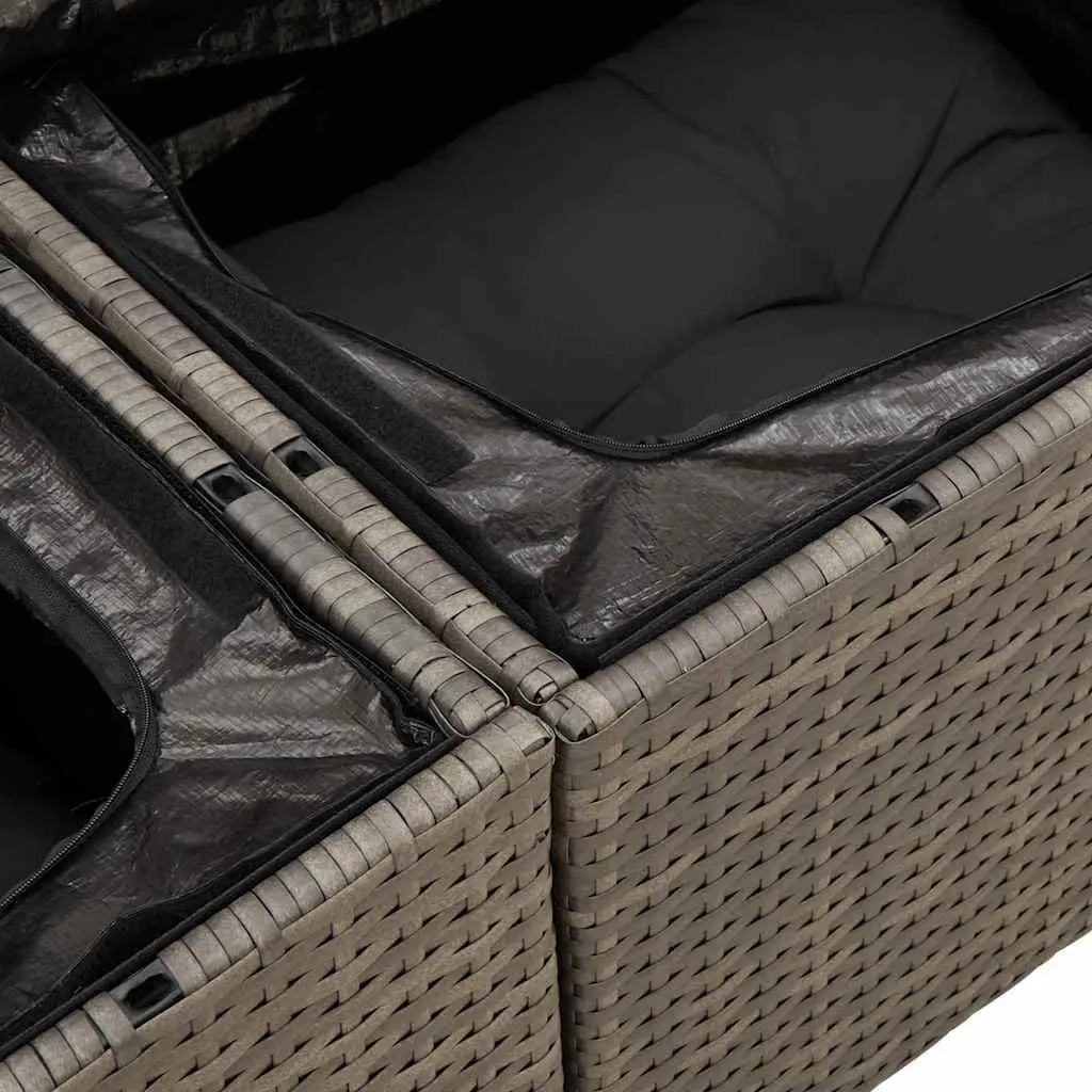 6-Piece Modular Garden Sofa Set in Grey