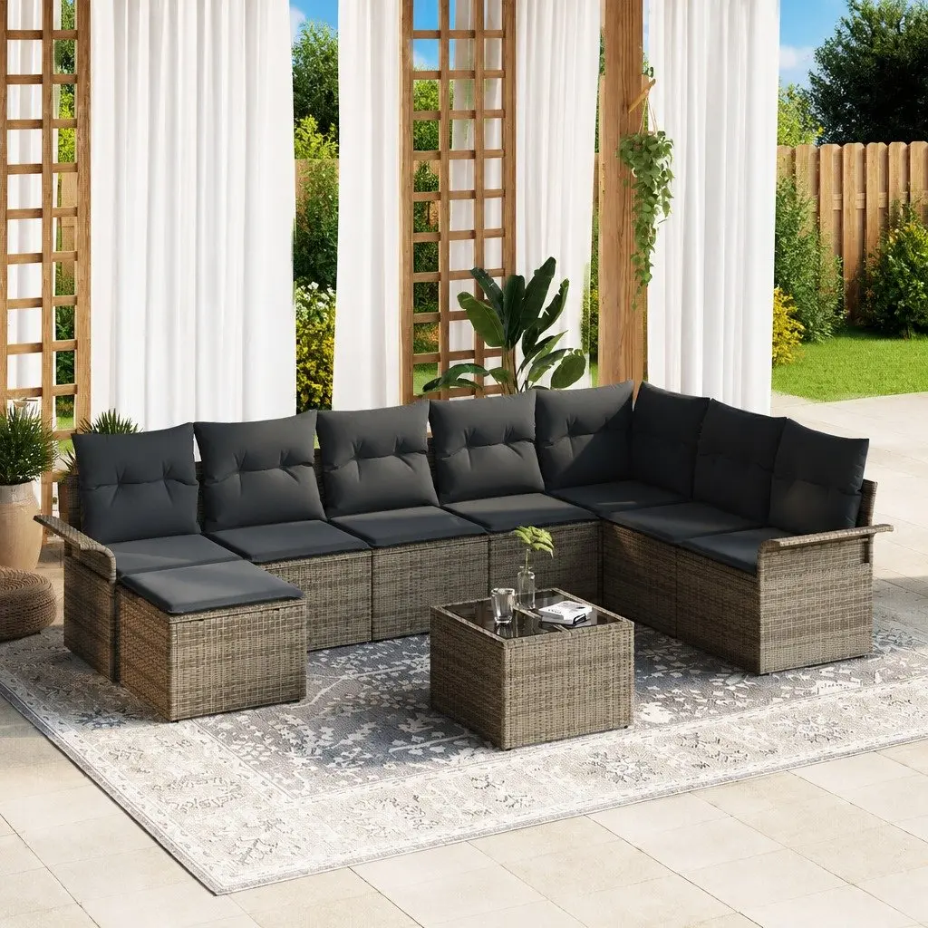 9-Piece Modular Garden Sofa Set for Outdoor Relaxation