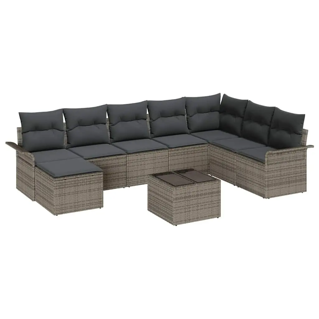 9-Piece Modular Garden Sofa Set for Outdoor Relaxation