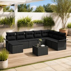 Stylish 9-Piece Modular Garden Sofa Set for Outdoor Comfort