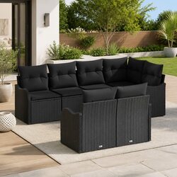 Premium 7-Piece Outdoor Rattan Sofa Set with Storage