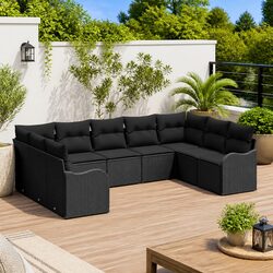 Stylish 9-Piece Outdoor Modular Sofa Set for Patios
