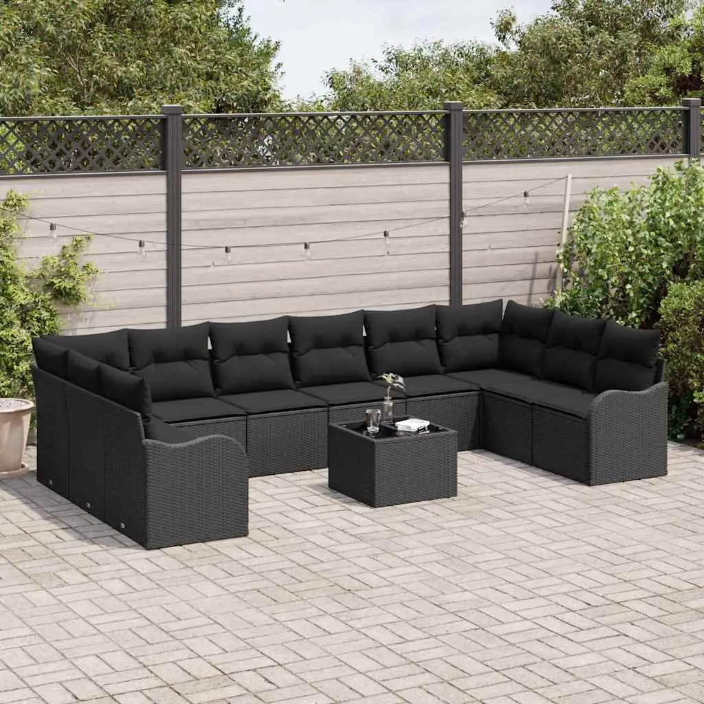 11-Piece Modular Garden Sofa Set with Storage