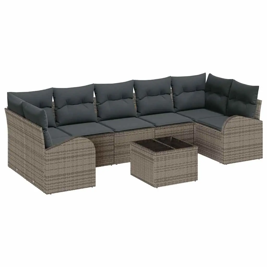 8 Piece Modular Outdoor Garden Sofa Set in Grey