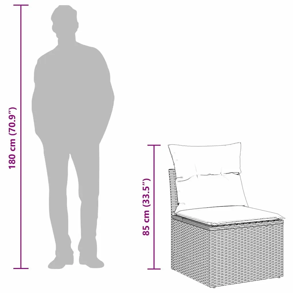8-Piece Modular Sectional Sofa Set for Outdoor Spaces