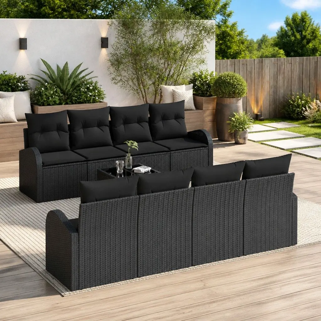 9-Piece Modular Garden Sofa Set with Storage