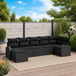 Premium 7-Piece Modular Outdoor Sofa Set in Black