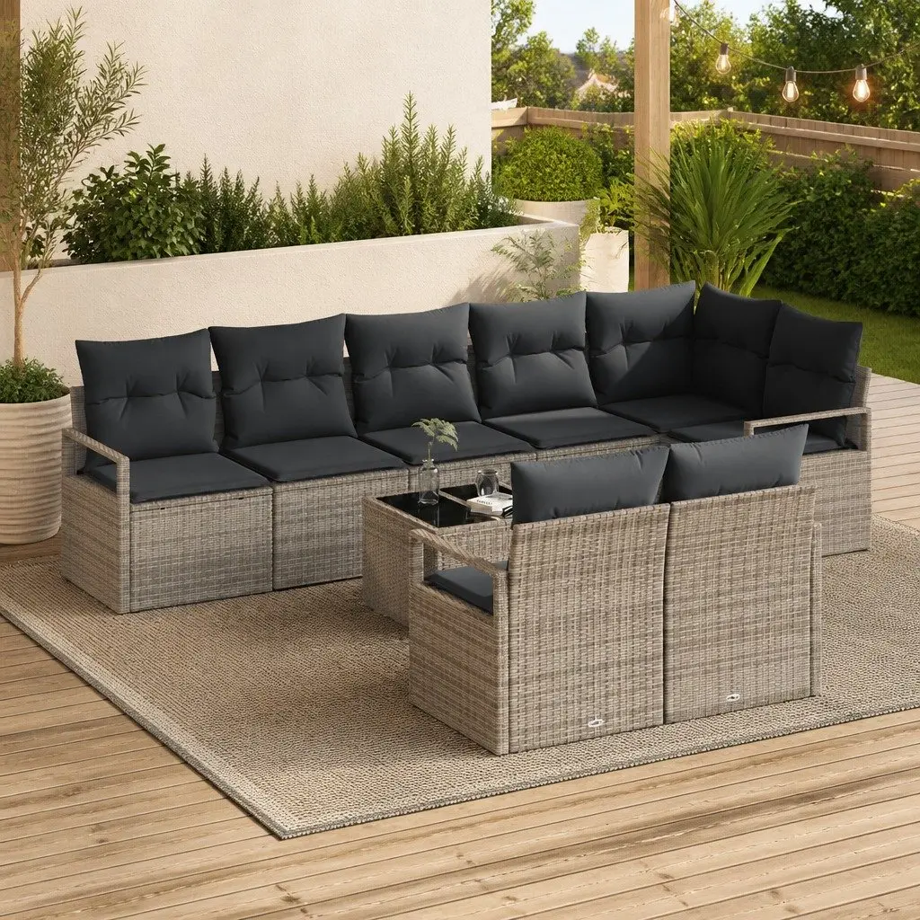 9 Piece Outdoor Modular Garden Sofa Set